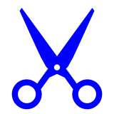 scissors as rendered by DoCoMo