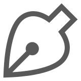 black nib as rendered by DoCoMo