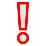 white exclamation mark as rendered by DoCoMo