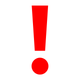 Red Exclamation Mark as drawn by DoCoMo in 2013
