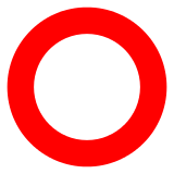 hollow red circle as rendered by DoCoMo
