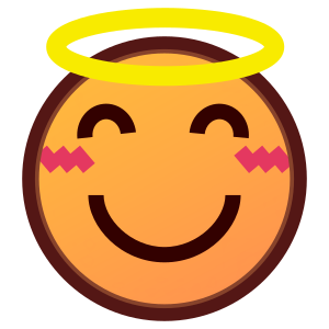 天使の輪がついた笑顔 as drawn by emojidex in 1.0.19