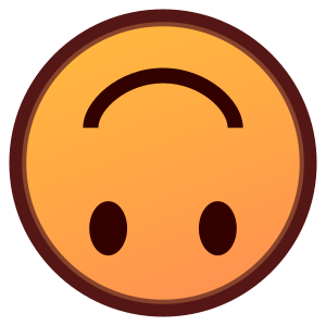 Umgekehrtes Gesicht as drawn by emojidex in 1.0.19