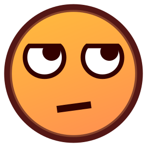 Face with Rolling Eyes as drawn by emojidex in 1.0.19
