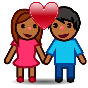 Woman and Man Holding Hands: Medium-Dark Skin Tone, the previous design