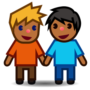 Men Holding Hands: Medium-Dark Skin Tone, the previous design