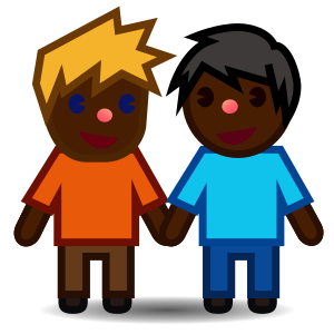 Men Holding Hands: Dark Skin Tone, the previous design