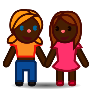 Women Holding Hands: Dark Skin Tone, the previous design