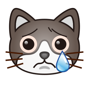 وجه قطة يبكي as drawn by emojidex in 1.0.22