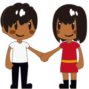 Woman and Man Holding Hands: Medium-Dark Skin Tone, the design in this release