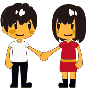 Woman and Man Holding Hands, the design in this release