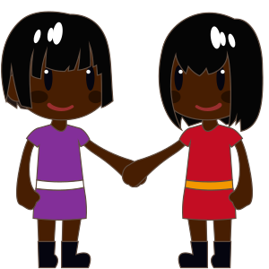 Women Holding Hands: Dark Skin Tone, the design in this release