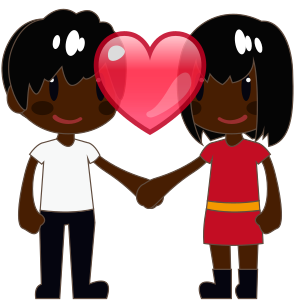 Couple with Heart: Dark Skin Tone, the design in this release