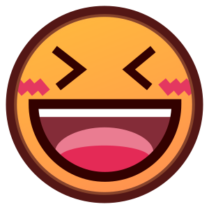 Grinning Squinting Face, the previous design