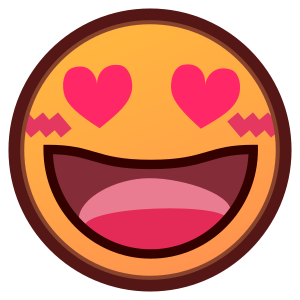 Smiling Face with Heart-Eyes, the previous design