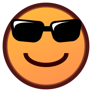 Smiling Face with Sunglasses, the previous design