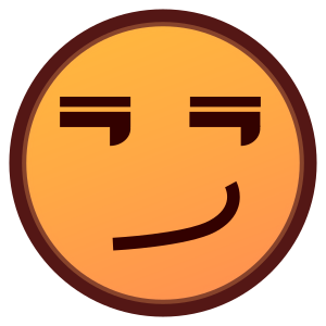 Smirking Face, the previous design