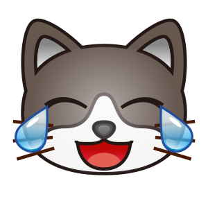 Cat with Tears of Joy, the previous design