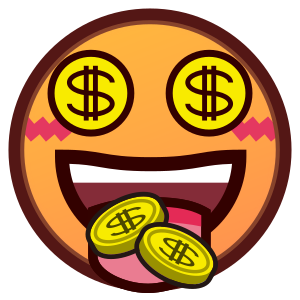 Money-Mouth Face, the previous design