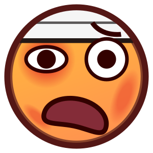 Face with Head-Bandage, the previous design