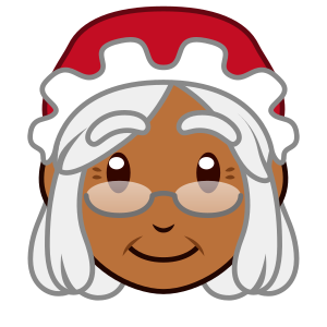 Mrs. Claus: Medium-Dark Skin Tone, the design in this release