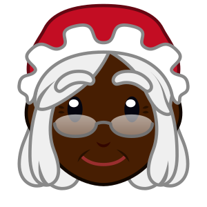Mrs. Claus: Dark Skin Tone, the design in this release