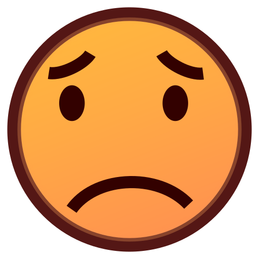 Worried Face as drawn by emojidex in 1.0.33
