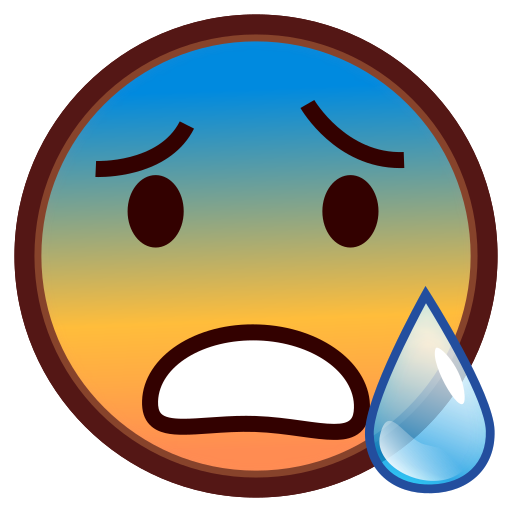 Anxious Face with Sweat, the design in this release