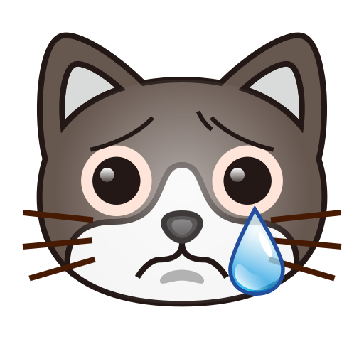 وجه قطة يبكي as drawn by emojidex in 1.0.33