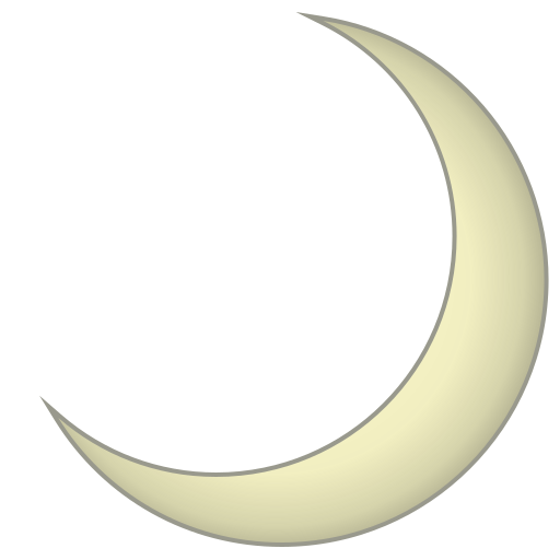 crescent moon as rendered by emojidex