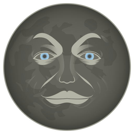 new moon face as rendered by emojidex