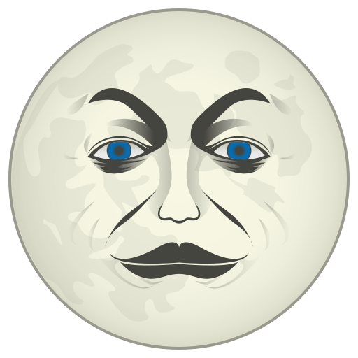 full moon face as rendered by emojidex