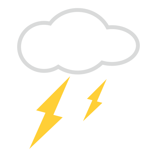 nuage avec éclair as rendered by emojidex