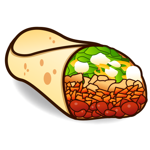 burrito as rendered by emojidex