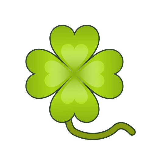 four leaf clover as rendered by emojidex