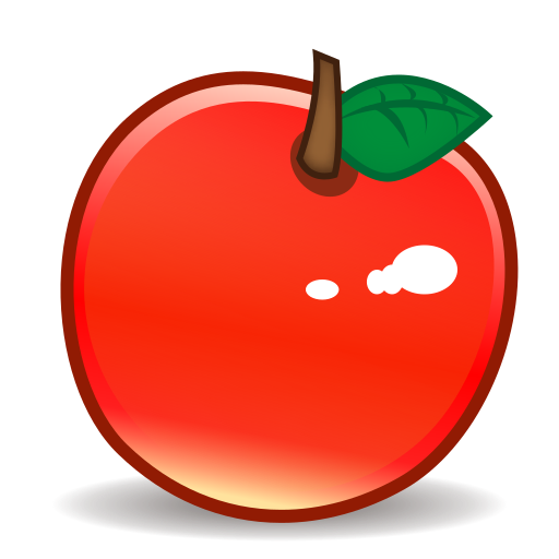 red apple as rendered by emojidex