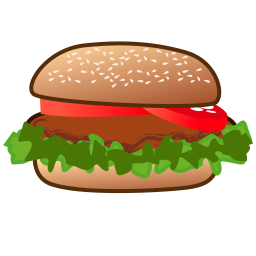 hambúrguer as rendered by emojidex