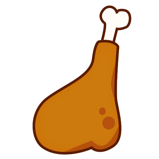poultry leg as rendered by emojidex