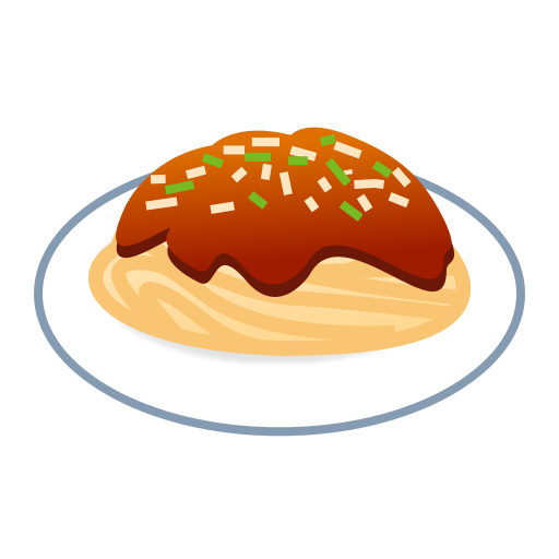 spaghetti as rendered by emojidex