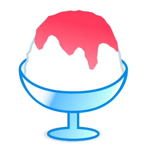 shaved ice as rendered by emojidex