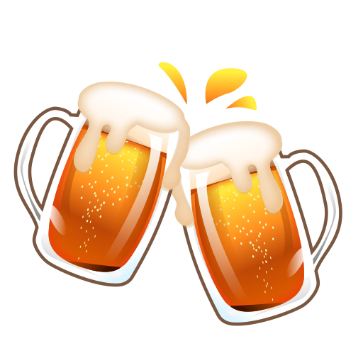 clinking beer mugs as rendered by emojidex