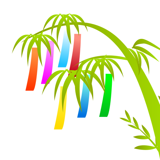 Tanabata-Baum as rendered by emojidex