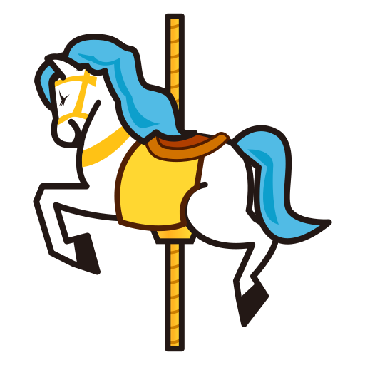 carousel horse as rendered by emojidex