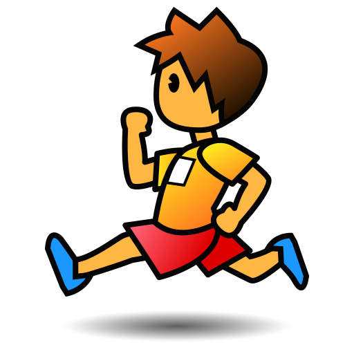 person running as rendered by emojidex