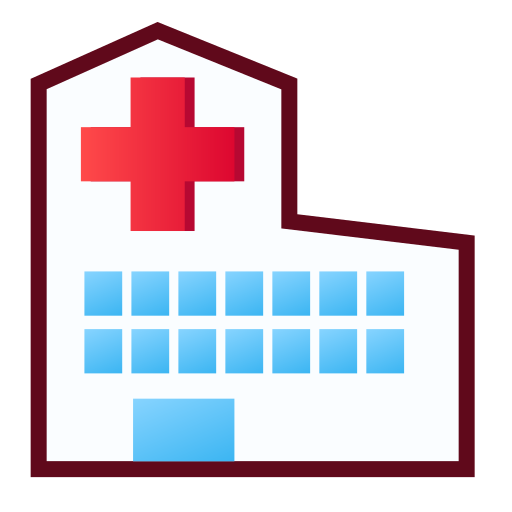 hospital as rendered by emojidex