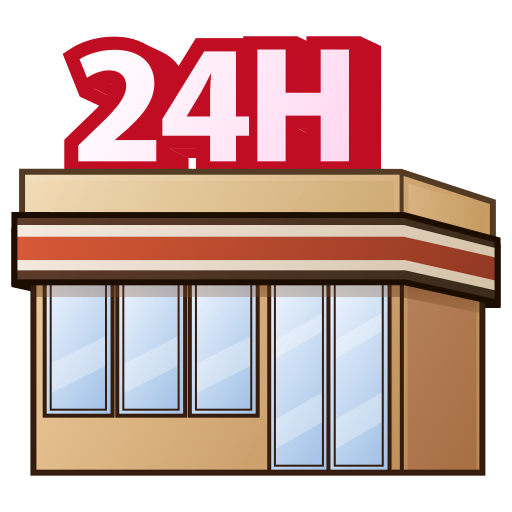 Minimarkt as rendered by emojidex
