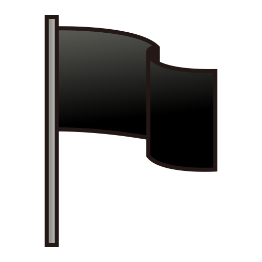 schwarze Flagge as rendered by emojidex