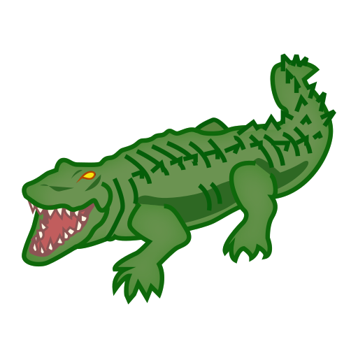 Crocodile as drawn by emojidex in 1.0.34