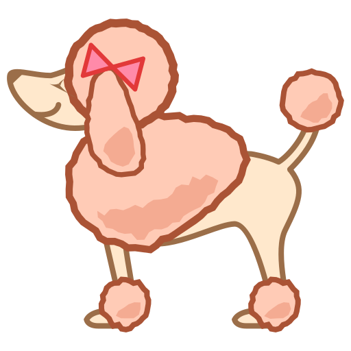 poodle as rendered by emojidex