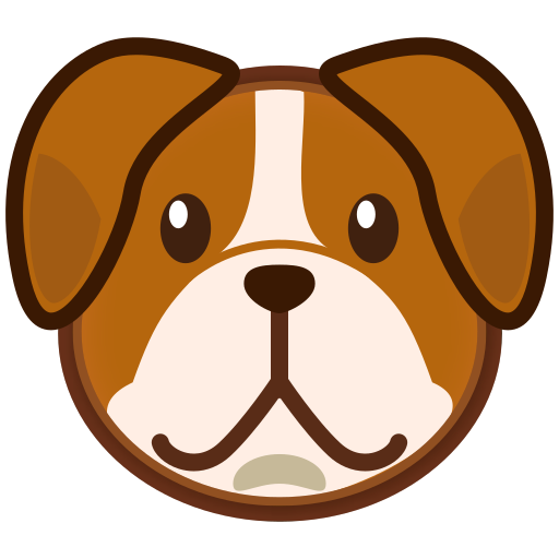 muso di cane as rendered by emojidex